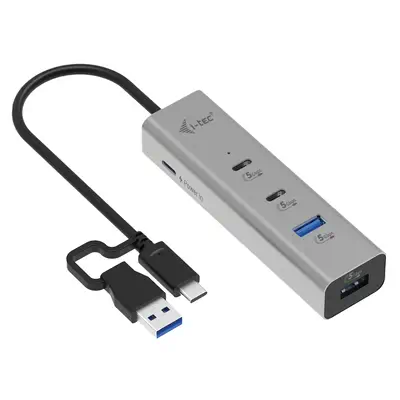 Universal Charging Metal HUB 2xUSB-C + 2x USB-A Port + Power Delivery 85W - I-Tec - Switchs et Hubs - visuel 1