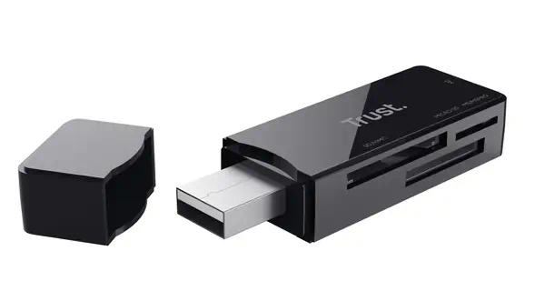 Trust NANGA lecteur de carte mémoire USB 3.2 Gen 1 (3.1 Gen 1) Type-A Noir - Accessoire Stockage - visuel 2