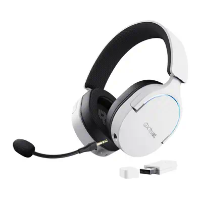 Trust GXT 491W FAYZO Casque Avec fil &sans fil Arceau Gaming USB Type-C Bluetooth Noir, Blanc - Casque Micro - visuel 1