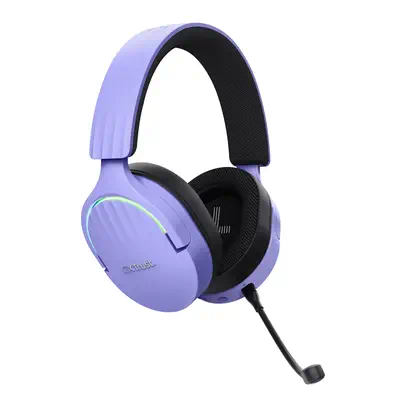 Trust GXT 491P FAYZO Casque Avec fil &sans fil Arceau Gaming USB Type-A Bluetooth Noir, Violet - Casque Micro - visuel 3
