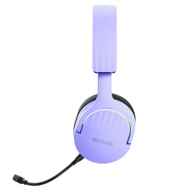 Trust GXT 491P FAYZO Casque Avec fil &sans fil Arceau Gaming USB Type-A Bluetooth Noir, Violet - Casque Micro - visuel 6