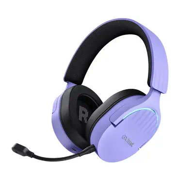 Trust GXT 491P FAYZO Casque Avec fil &sans fil Arceau Gaming USB Type-A Bluetooth Noir, Violet - Casque Micro - visuel 2