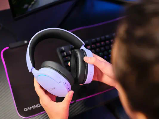 Trust GXT 491P FAYZO Casque Avec fil &sans fil Arceau Gaming USB Type-A Bluetooth Noir, Violet - Casque Micro - visuel 9