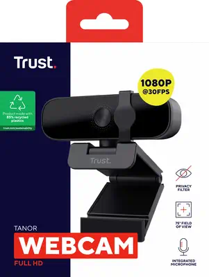 Trust Tanor webcam 1920 x 1080 pixels USB Noir - Webcam - visuel 9