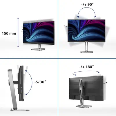 Philips 27B2U4601/00 écran plat de PC 68,6 cm (27") 2560 x 1440 pixels Quad HD LCD Gris - Ecran Ordinateur - visuel 6