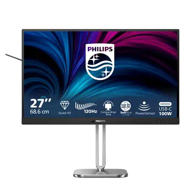 Philips 27B2U4601/00 écran plat de PC 68,6 cm (27") 2560 x 1440 pixels Quad HD LCD Gris - Ecran Ordinateur - visuel 2