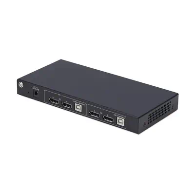 Switch KVM DisplayPort 2 Ports avec Matrice Vidéo Double Vue, 4K 60Hz, Hub 4x Ports USB, Commutateur - StarTech - Accessoire Réseau - visuel 2