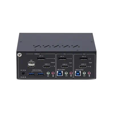 Commutateur KVM 2 Ports DisplayPort et HDMI, 4K 60Hz, 1 Moniteur HDMI et 1 Moniteur DP, Switch KVM 2 - StarTech - Accessoire Réseau - visuel 4
