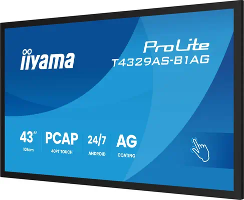 iiyama T4329AS-B1AG Écran d'affichage dynamique Écran plat interactif 108 cm (42.5") LED Wifi 500 cd - Affichage dynamique - visuel 8