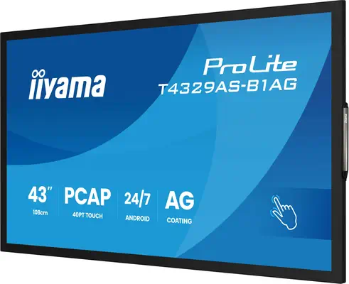 iiyama T4329AS-B1AG Écran d'affichage dynamique Écran plat interactif 108 cm (42.5") LED Wifi 500 cd - Affichage dynamique - visuel 9