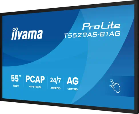 iiyama T5529AS-B1AG Écran d'affichage dynamique Écran plat interactif 138,7 cm (54.6") LED Wifi 500  - Affichage dynamique - visuel 8