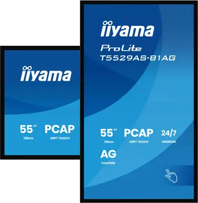 iiyama T5529AS-B1AG Écran d'affichage dynamique Écran plat interactif 138,7 cm (54.6") LED Wifi 500  - Affichage dynamique - visuel 5