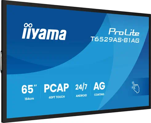 iiyama T6529AS-B1AG Écran d'affichage dynamique Écran plat interactif 163,8 cm (64.5") LED Wifi 500  - Affichage dynamique - visuel 6