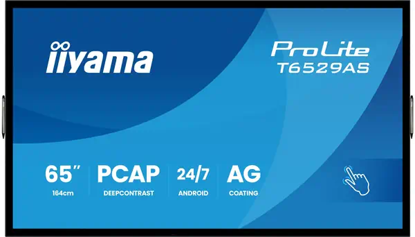 iiyama T6529AS-B1AG Écran d'affichage dynamique Écran plat interactif 163,8 cm (64.5") LED Wifi 500  - Affichage dynamique - visuel 3