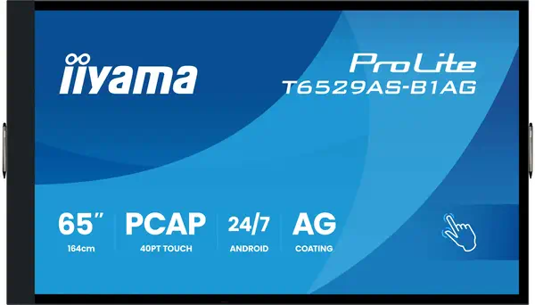 iiyama T6529AS-B1AG Écran d'affichage dynamique Écran plat interactif 163,8 cm (64.5") LED Wifi 500  - Affichage dynamique - visuel 2