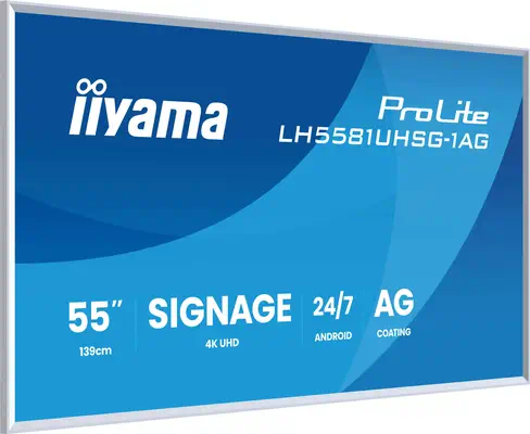 iiyama LH5581UHSG-1AG Écran d'affichage dynamique Écran plat interactif 138,7 cm (54.6") Wifi 500 cd - Affichage dynamique - visuel 3
