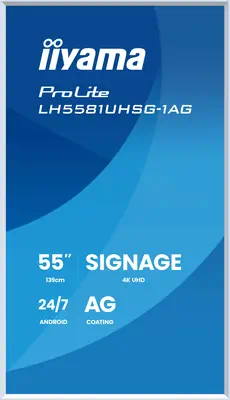 iiyama LH5581UHSG-1AG Écran d'affichage dynamique Écran plat interactif 138,7 cm (54.6") Wifi 500 cd - Affichage dynamique - visuel 2