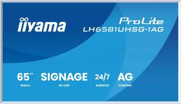 iiyama LH6581UHSG-1AG Écran d'affichage dynamique Écran plat de signalisation numérique 163,8 cm (64 - Affichage dynamique - visuel 6