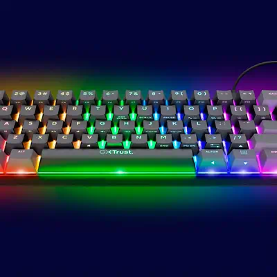 Trust GXT 867 Acira clavier Gaming USB Français Noir, Gris - Pack Clavier, souris - visuel 10