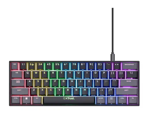 Trust GXT 867 Acira clavier Gaming USB Français Noir, Gris - Pack Clavier, souris - visuel 3