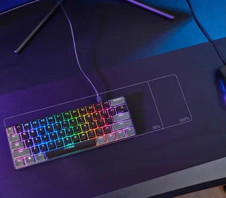 Trust GXT 867 Acira clavier Gaming USB Français Noir, Gris - Pack Clavier, souris - visuel 6