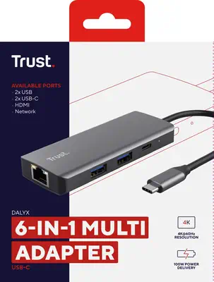 Trust Dalyx USB Type-C 1000 Mbit/s Argent - Connectique - visuel 9