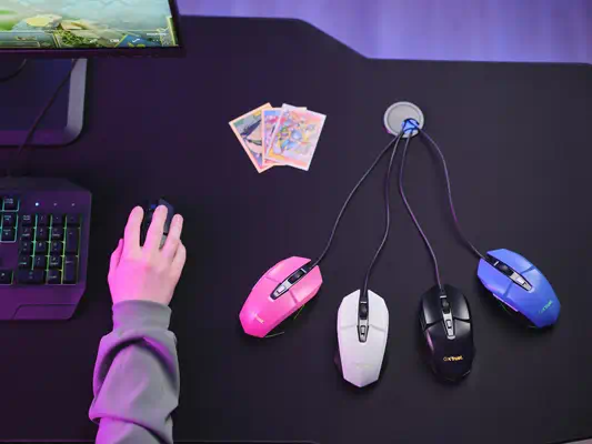 Trust GXT 109 Felox souris Gaming Droitier USB Type-A Optique 6400 DPI - Pack Clavier, souris - visuel 9