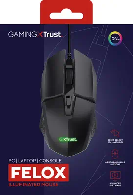 Trust GXT 109 Felox souris Gaming Droitier USB Type-A Optique 6400 DPI - Pack Clavier, souris - visuel 7