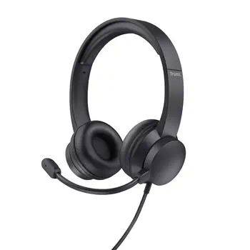 Revendeur officiel Trust HS-150 Casque Avec fil Arceau Bureau/Centre d'appels Noir