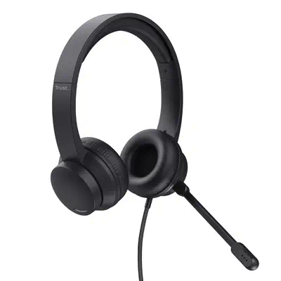 Trust HS-150 Casque Avec fil Arceau Bureau/Centre d'appels Noir - Casque Micro - visuel 2
