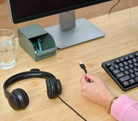 Trust HS-201 Casque Avec fil Arceau Bureau/Centre d'appels USB Type-A Noir - Casque Micro - visuel 8