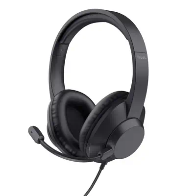Trust Ayda Max Casque Avec fil Arceau Bureau/Centre d'appels Noir - Casque Micro - visuel 1
