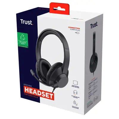 Trust Ayda Max Casque Avec fil Arceau Bureau/Centre d'appels Noir - Casque Micro - visuel 7