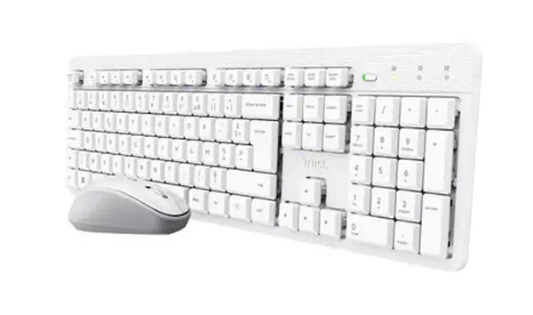 Trust Ody II Wireless clavier Souris incluse maison/bureau RF sans fil AZERTY Français Blanc - Pack Clavier, souris - visuel 1