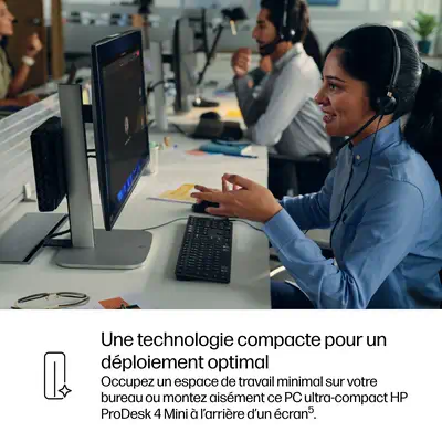 HP ProDesk 4 Mini G1i Intel Core Ultra 5 225T 16 Go DDR5-SDRAM 512 Go SSD Windows 11 Pro Mini PC AI  - Unité Centrale - visuel 8