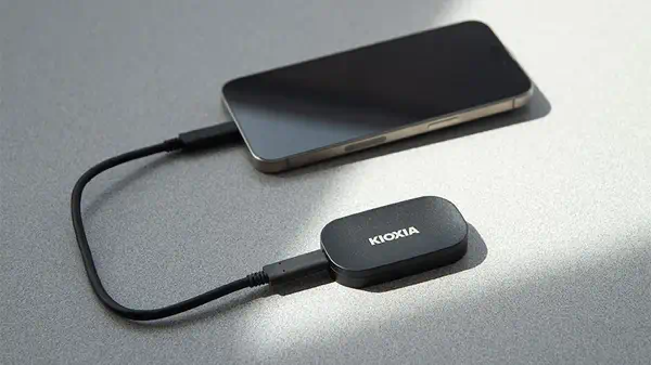 Kioxia Exceria Plus G2 1 To USB Type-C 3.2 Gen 2 (3.1 Gen 2) Noir - Disque dur SSD - visuel 2