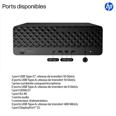 ProDesk 4 SFF G1i Desktop AI PC - HP - Unité Centrale - visuel 10