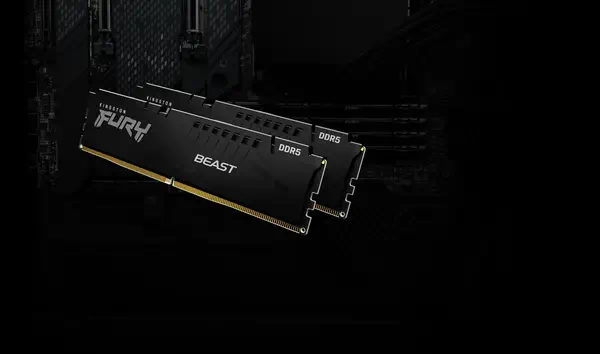 64Go 6000MT/s DDR5 CL36 DIMM (Kit de 2) FURY Beast Noir - Kingston - Mémoire - visuel 8