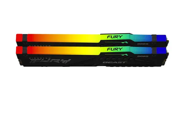 64GB 5600MT/s DDR5 CL40 DIMM (Kits de 2) FURY Beast RGB - Kingston - Mémoire - visuel 2