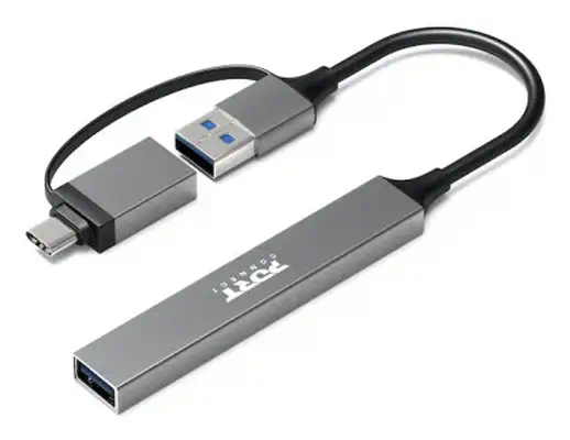 Port Designs 900160 hub & concentrateur USB Type-C 5000 Mbit/s Argent - Switchs et Hubs - visuel 3