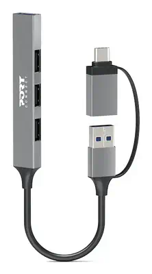 Port Designs 900160 hub & concentrateur USB Type-C 5000 Mbit/s Argent - Switchs et Hubs - visuel 1