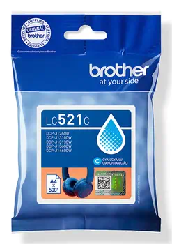 Avantages LC521C Cartouche d'encre originale Brother - Cyan