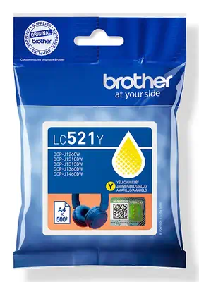 LC521Y Cartouche d'encre originale Brother - Jaune - Multifonctions Jet d'encre - visuel 1