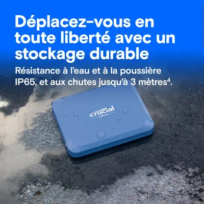 Crucial X10 1 To USB Type-C USB 3.2 Gen 2x2 Bleu - Disque dur SSD - visuel 4