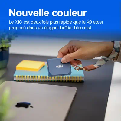 Crucial X10 1 To USB Type-C USB 3.2 Gen 2x2 Bleu - Disque dur SSD - visuel 2