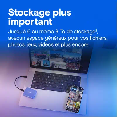 Crucial X10 1 To USB Type-C USB 3.2 Gen 2x2 Bleu - Disque dur SSD - visuel 6