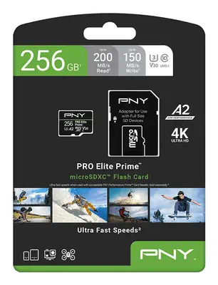 PNY PRO Elite Prime 256 Go MicroSDXC UHS-I Classe 10 - Carte Mémoire - visuel 8
