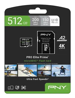 PNY PRO Elite Prime 512 Go MicroSDXC UHS-I Classe 10 - Carte Mémoire - visuel 8