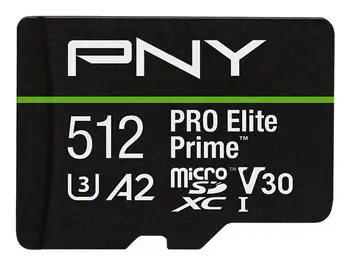 Comparaison PNY PRO Elite Prime 512 Go MicroSDXC UHS-I Classe 10