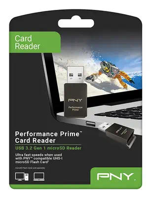 PNY Performance Prime lecteur de carte mémoire USB 3.2 Gen 1 (3.1 Gen 1) Type-A Noir - Accessoire Stockage - visuel 7